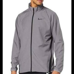 Nike Jacket Mens Large Blue Black Dri-fit Full Zip Team Training Long Sleeve
